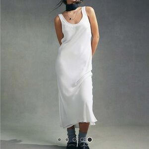 ASOS White Sleeveless Midi Dress